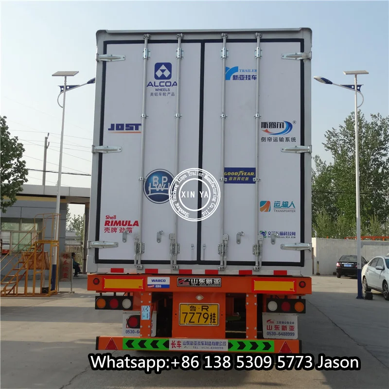 box van type 3 axles for bicycle transport semi trailer