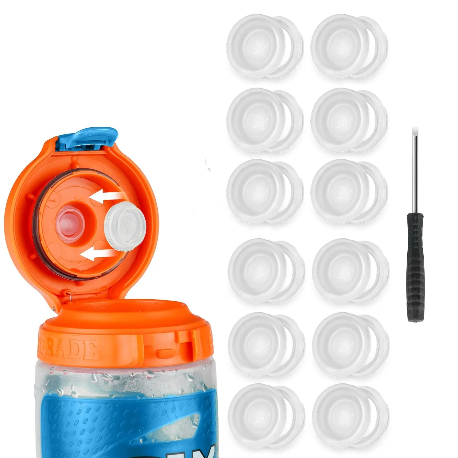 Wholesale Dispensing Valves Compatible with Gatorade Water Bottle Silicone Valve and Plastic Insert Replacement Accessories