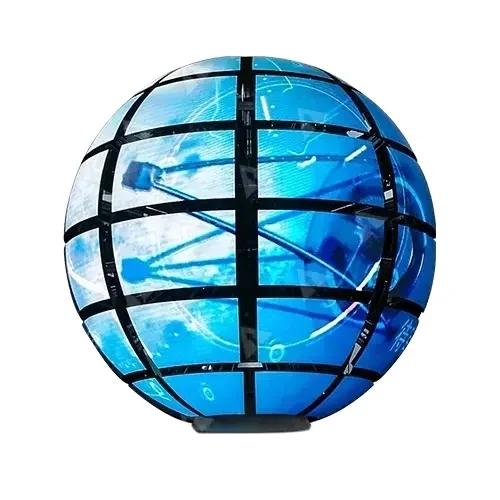 Indoor outdoor advertising round led ball spherical flexible led screen module  sphere led display