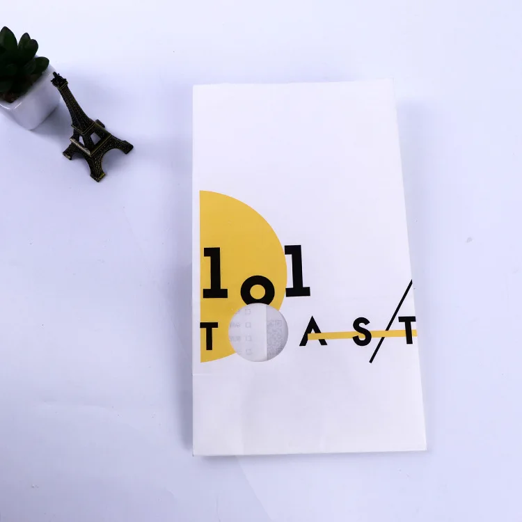 JAHOO Custom logo greaseproof takeaway kraft packaging fast food paper bags for barbecue fried chicken