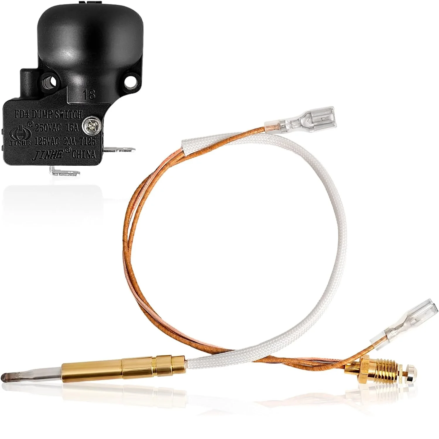 Patio Heater Replacement Parts for Outdoor Heaters, 13.8' Long Thermocouple & Dump Switch Safety Sensor