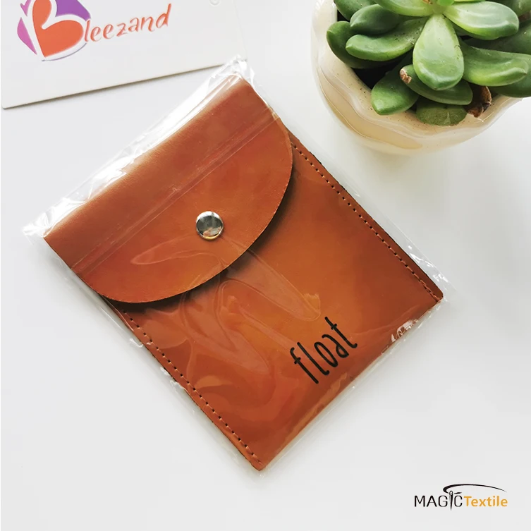 Индивидуальный роскошный конверт из искусственной кожи с клапаном, маленькие кожаные часы, Ювелирные мешочки с кнопкой