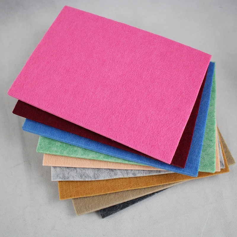 
3mm 5mm stiff polyester needle punched nonwoven polyester felt fabric sheets 