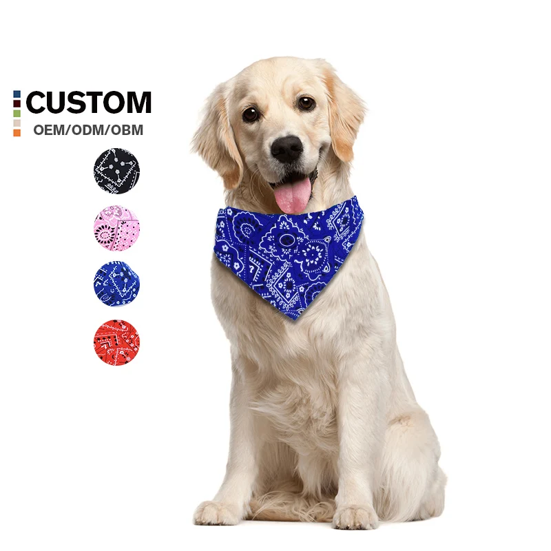 Fashion Style Dog Bandana doggy bandanas Polyester Print Cat Bibs Bandanas for Small Dogs and Puppies