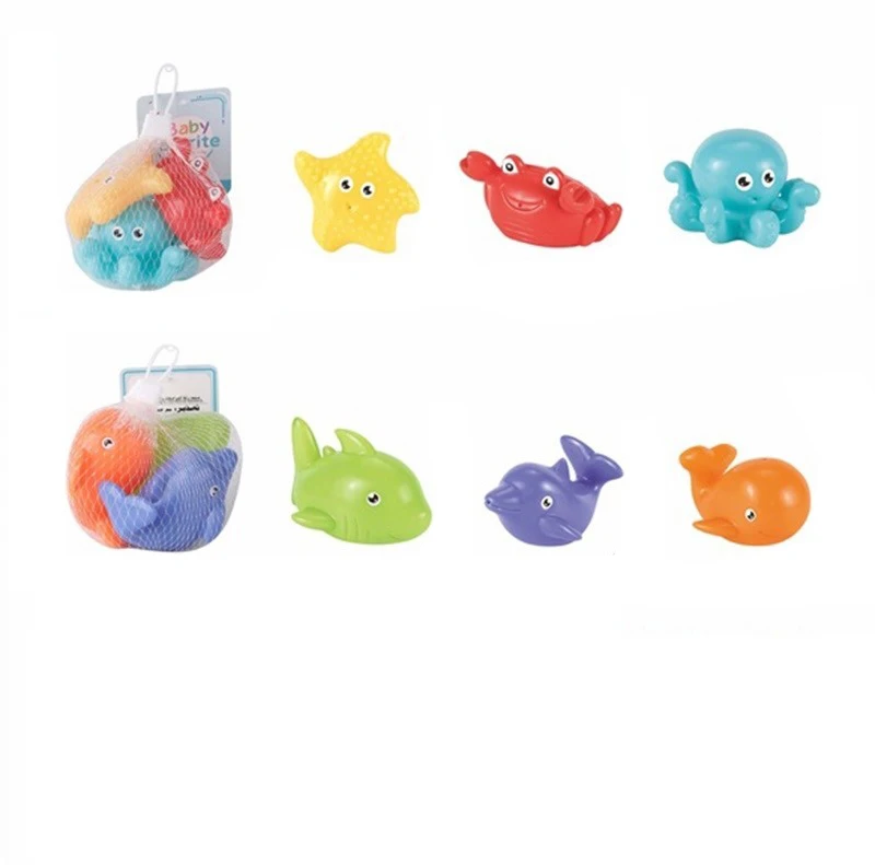 Purple Octopus Rubber Toy Supplier Manufacture Rubber Bath Animal Baby Bathtub Squirter Bathroom Shower Toy Bath Buddies Toy