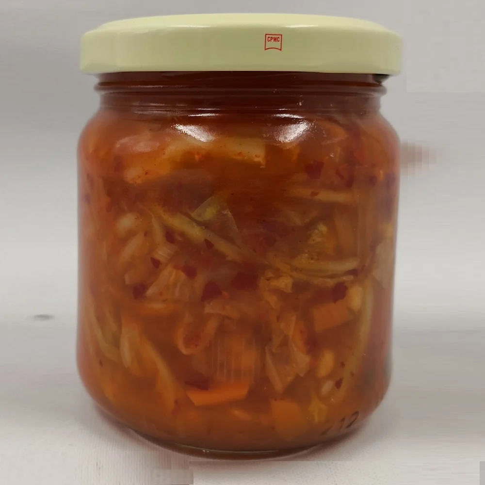 
 Вкусные острые консервированные овощи Премиум капуста корейские кимчи в баночке 212 мл  