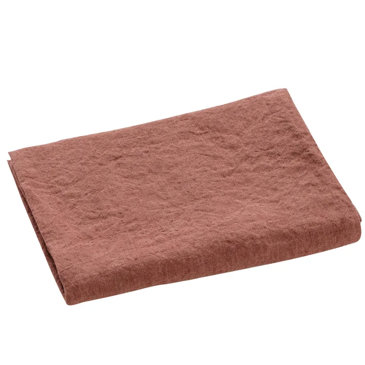 Solid Color Yarns Dyed 160gsm 100% Real Linen Bedding Fabric for Pillowcase and Bed Sheets