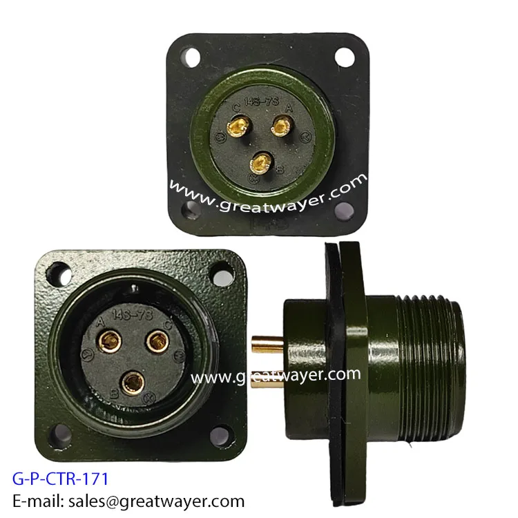 D/MS3102A14S-1S Box Mount MIL-DTL-5015 Circular Connector D/MS3102A14S-1P