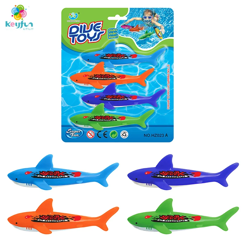 2023 summer kids pool swimming toys diving torpedo water toy dive toy pirate shark fish set