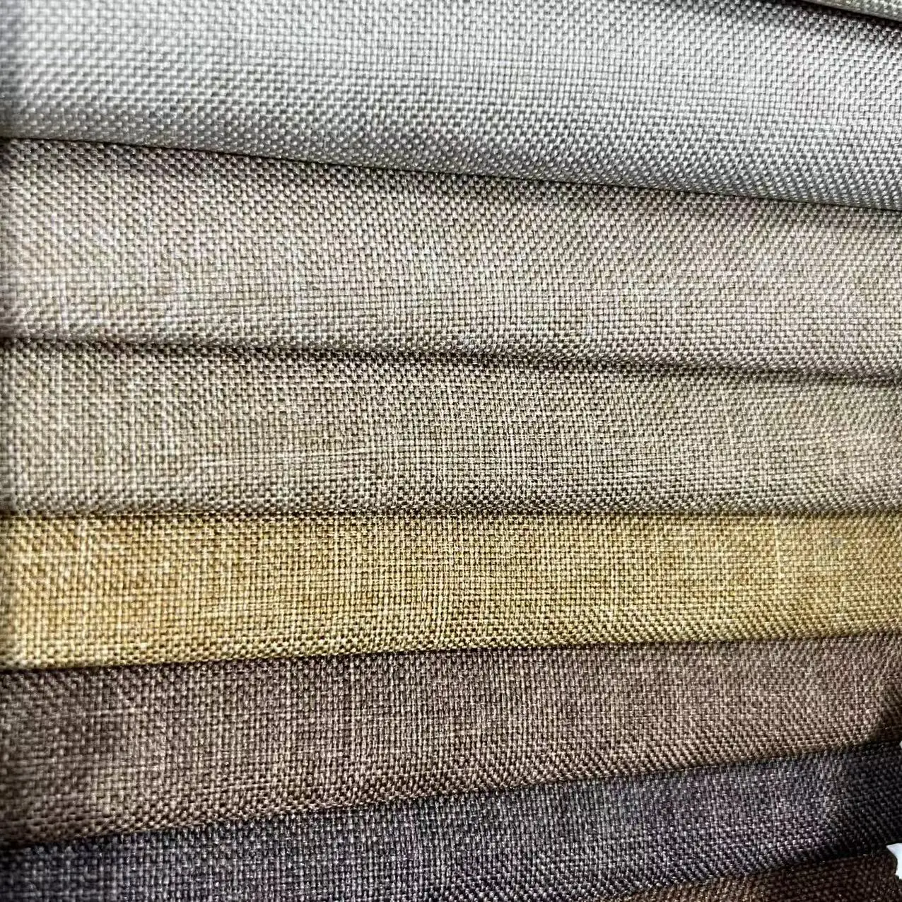 100% polyester Woven thick crepe Stripe bed Sheer curtain sofa wrinkle free upholstery oeko-tex look like faux linen fabric