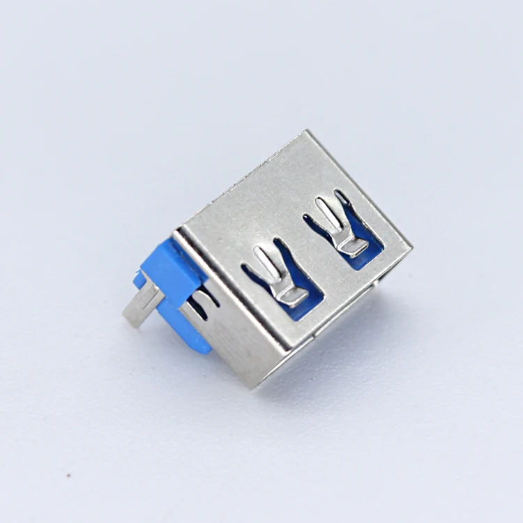 Xyfw Vertical Usb-2.0 Port Jack 4 Pin 90 Degree Af af2.0 Socket A-Type 4-Pin Flat Dip Female Usb 2.0 Type A Connector