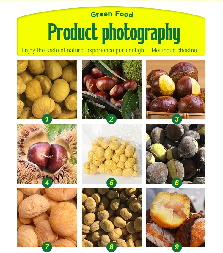 Organic Fresh gluten free chestnuts wholesale peeled cooked peeled chestnuts frozen chestnuts snack wholesale