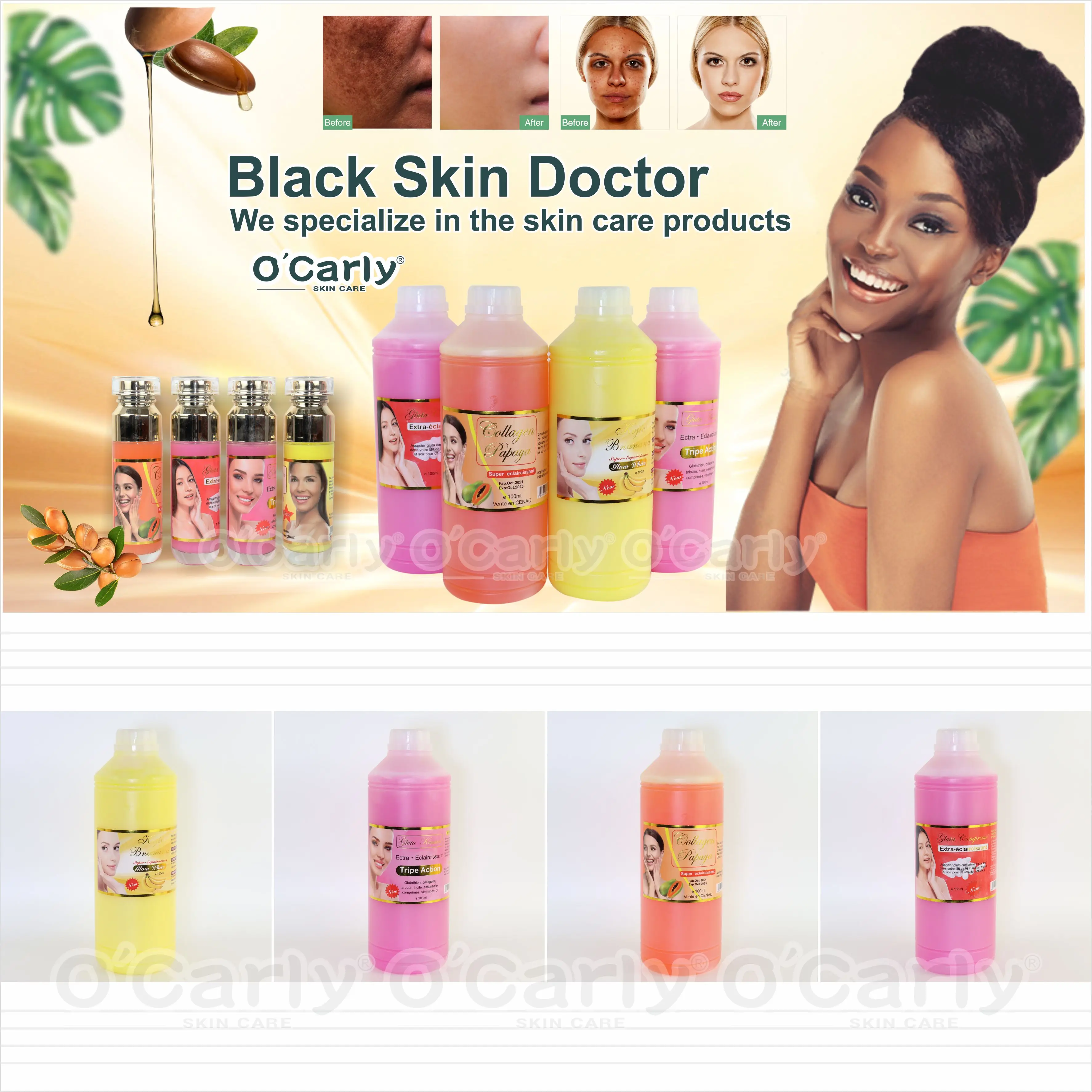 Best Whitening Own-Brand Face Serum Rich in vitamin C and collagen for dark skin Removing dark spots 1000ml Serum