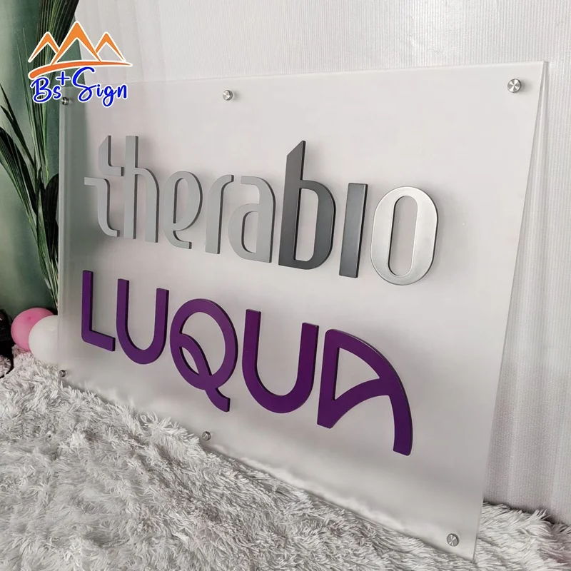 BS+ Custom Beauty Salon Logo Sign Indoor Signage Acrylic Wall Logo Shop Brand Name Sign Board