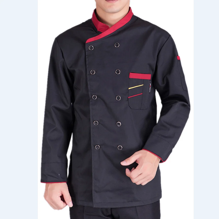 High Quality Custom Color Unisex Hotel Chef Jacket Restaurant Uniforms Men Classic Waiter Hotel Coats Chefs Jacket