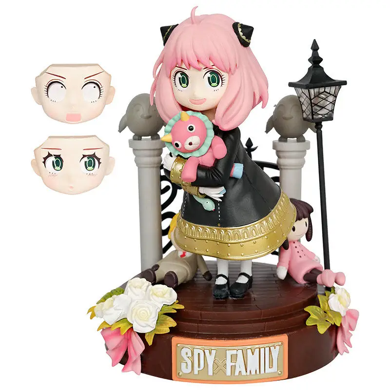 19cm Anime Spy X Family Figure Spy Family Statue Anya Forger Figuras Cute Girl Collectible Decoration Doll Toys