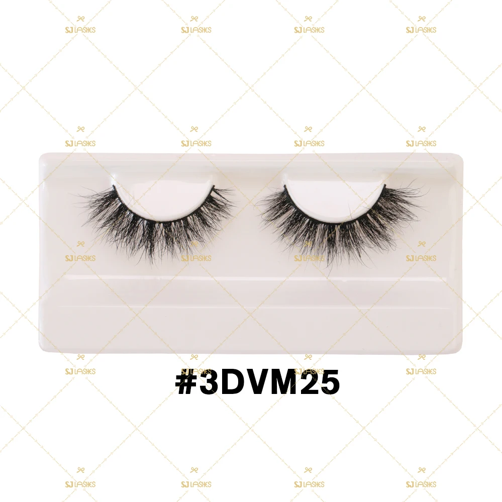 Handmade 3D Natural Style Full Strip Eyelashes False Eyelashes Real Mink Fur Mink Eyelashes