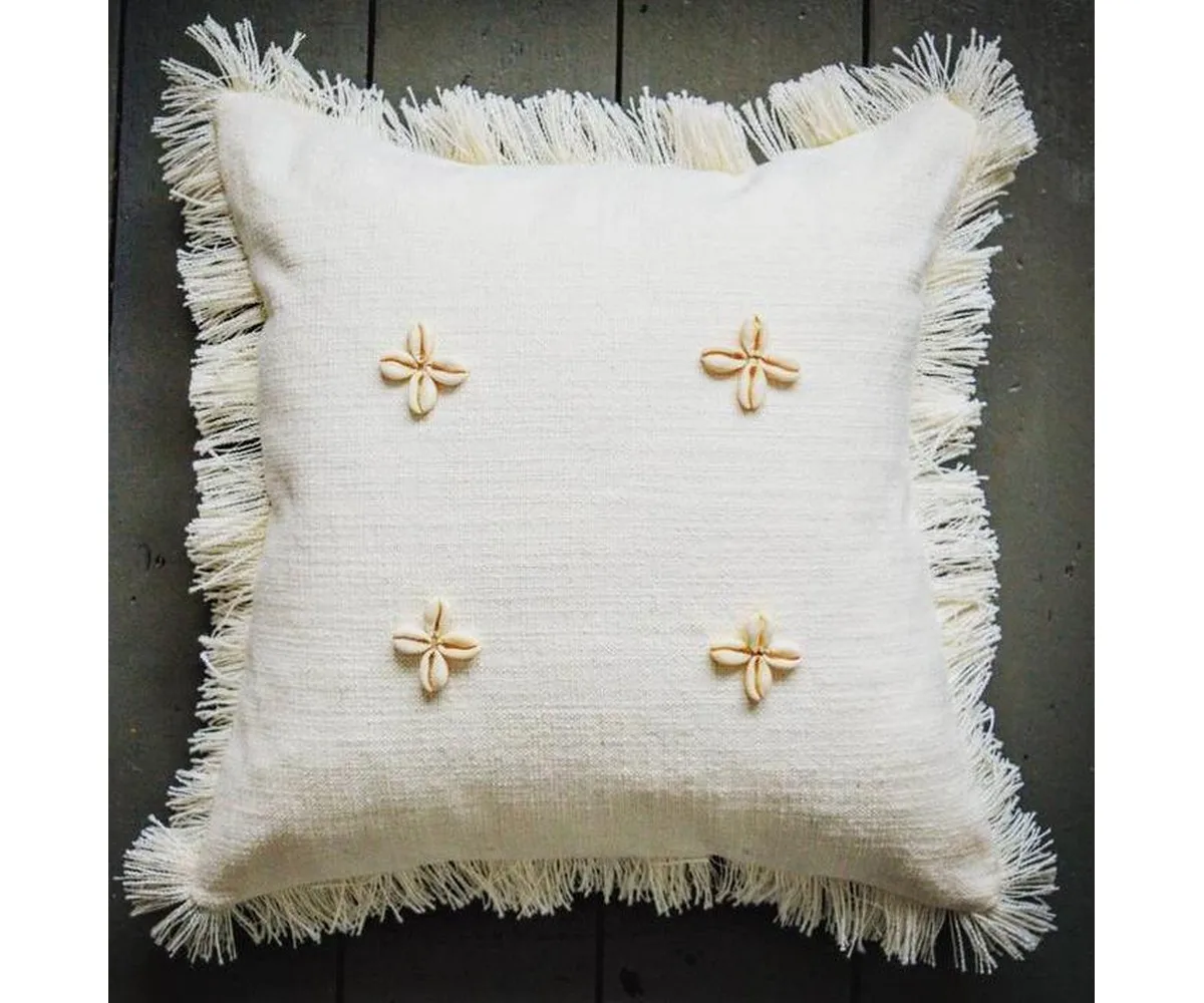 wholesale luxury product  linen  pillows cream white home decoration sofa fringe trim cushions