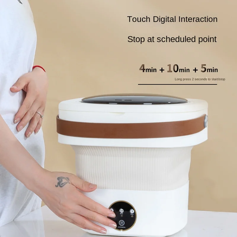 4.5L/9L Combined Washing And Leaching Rechargeable Automatic Foldable Mini Washer For Washing Baby Clothes