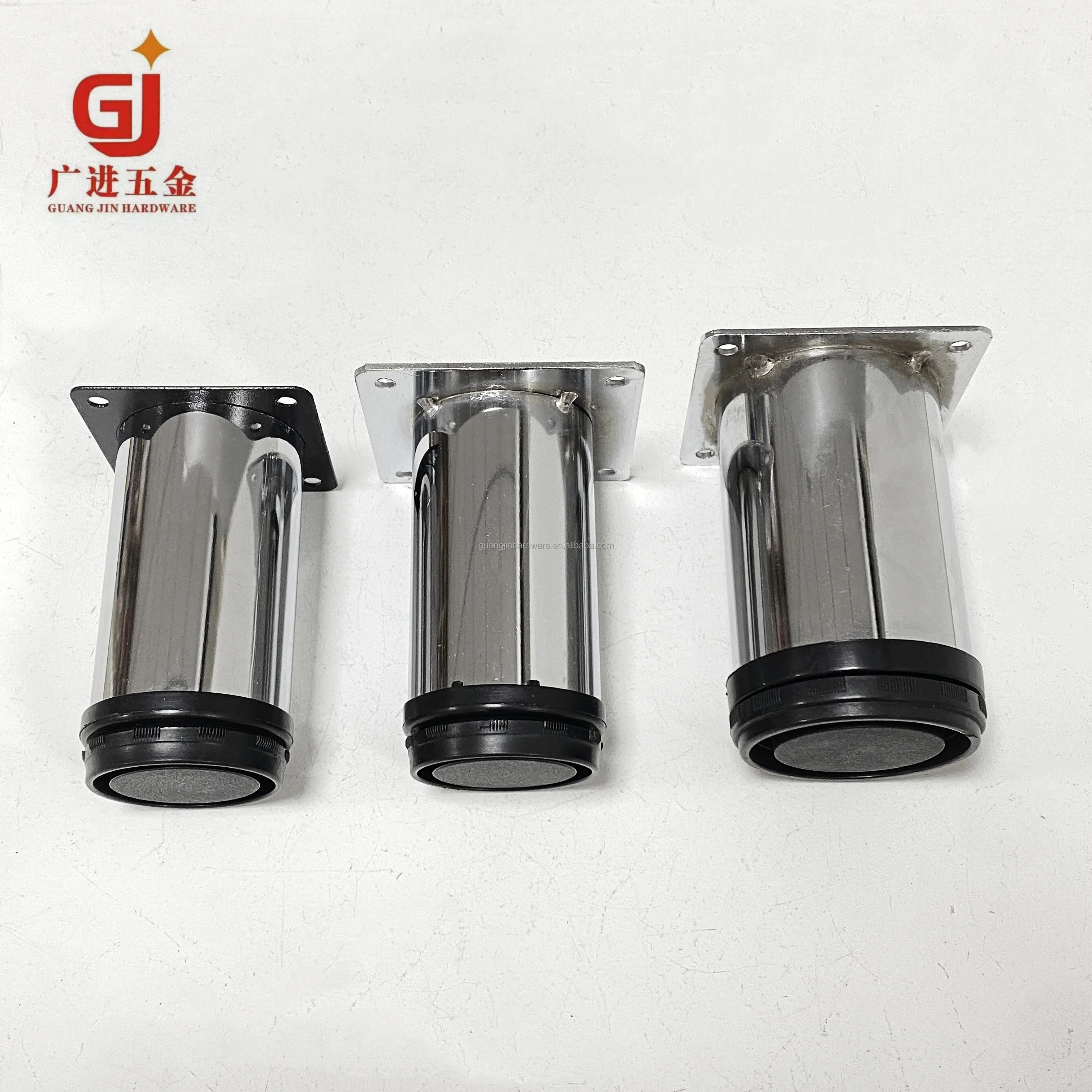 Furniture legs metal adjustable with black base table legs metal round sofa for metal furniture leg for sale