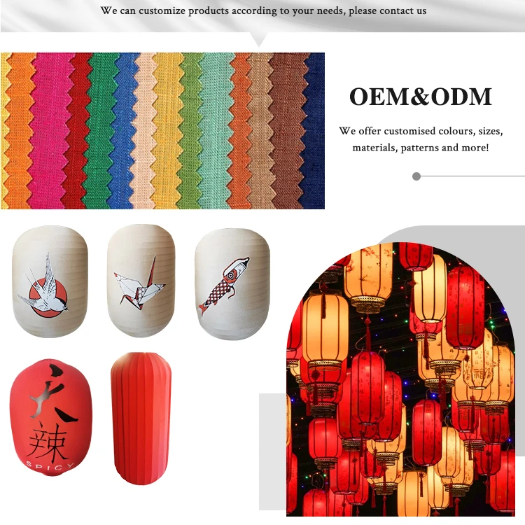 Hot Sale Hanging Chinese Waterproof Decorative Custom Lantern Flower Lamp Shade Pvc Printed Lantern Lampshade