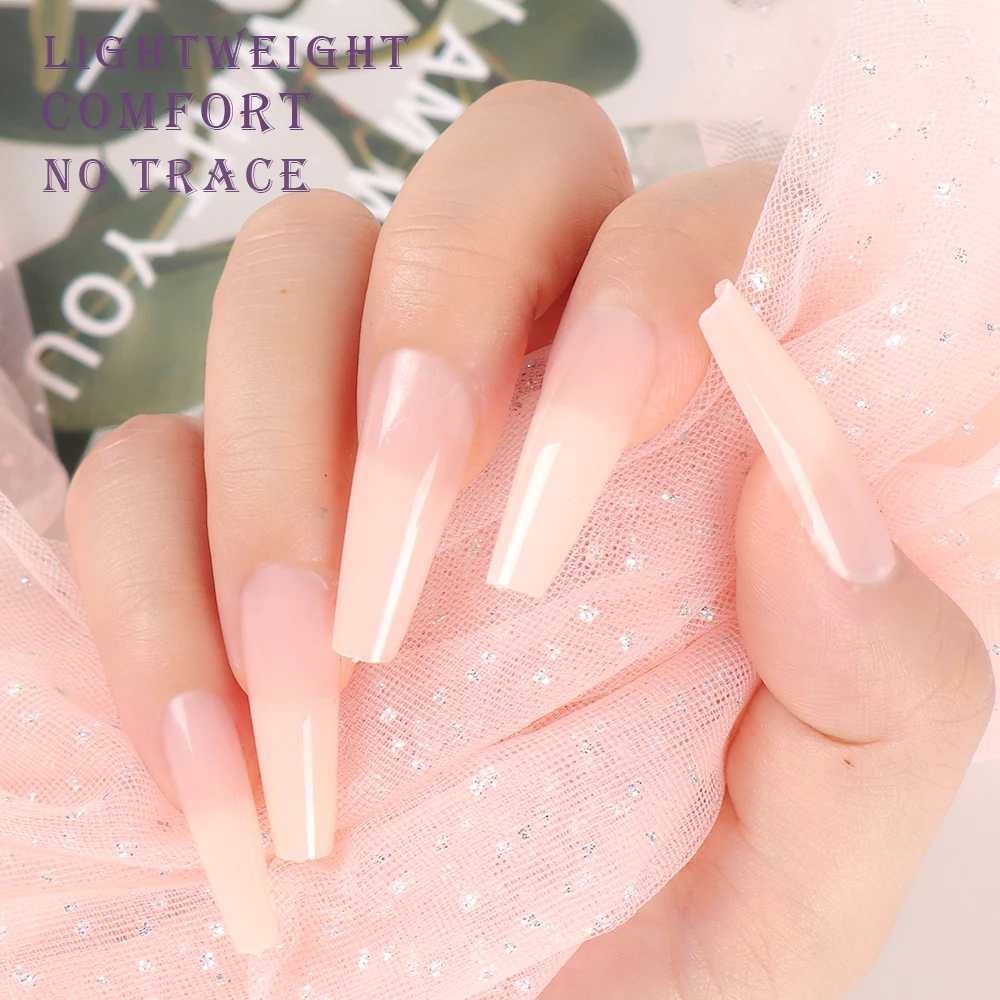 Hanyinails Multi Pure Solid Color Press On Nail Extension Model Tool Paper-Free for Crystal False Nails