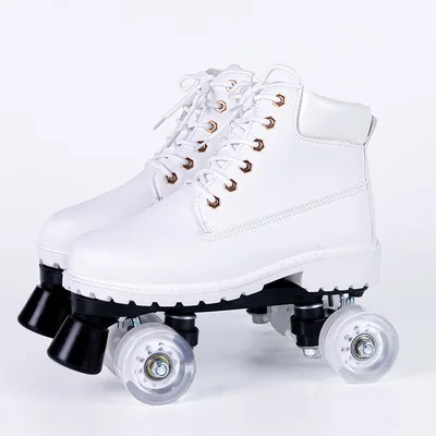 roller skate shoes for adults PU Rubber & PVC double row roller skating shoes