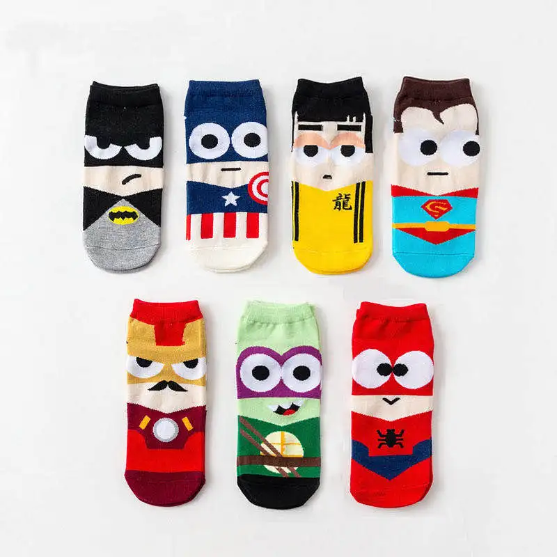 
Up-grade new design floral happy ankle men women unisex short cotton happy short socks 