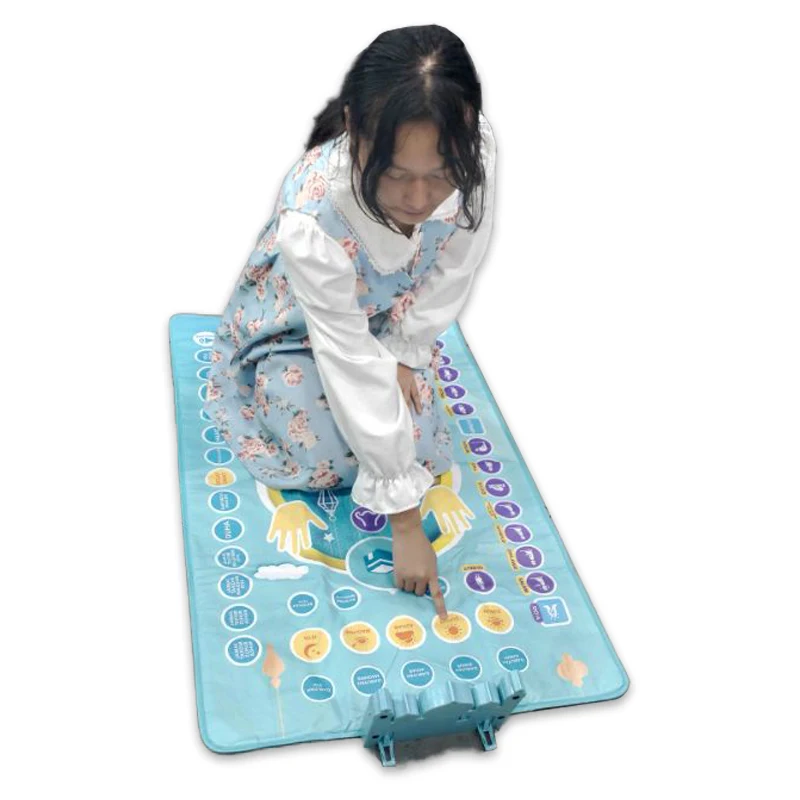 Новый ассортимент противоскользящая подложка электронный интерактивный дорожный мусульманский детский молитвенный коврик с голосовым исламским