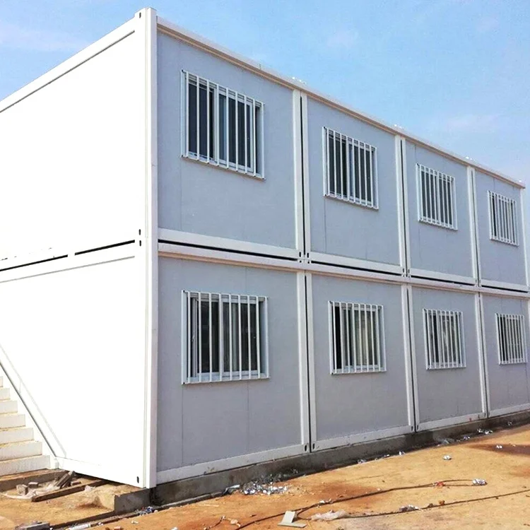 Two Storey Prefab Houses Factory Flat Package 20ft Container House