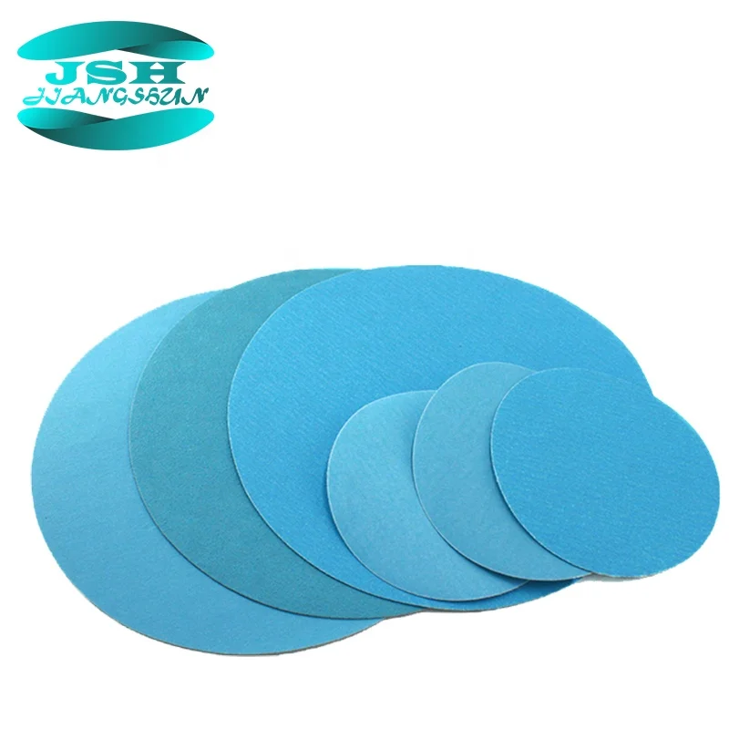 150mm Film Backing Blue Sandpaper Making Abrasive Round Sanding Film Disc