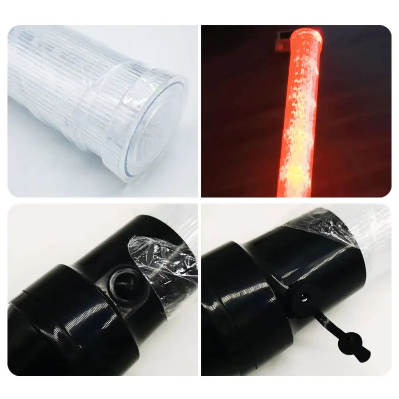 Multi-function high hardness waterproof handheld emergency self defense LED warning wand traffic light stick safety baton