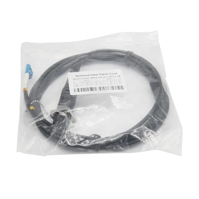 Factory Waterproof Armored BBU/RRU DX 5.0mm SM G657A1/G657A2 Fiber Optic Patch Cable With ODC-LC Connector