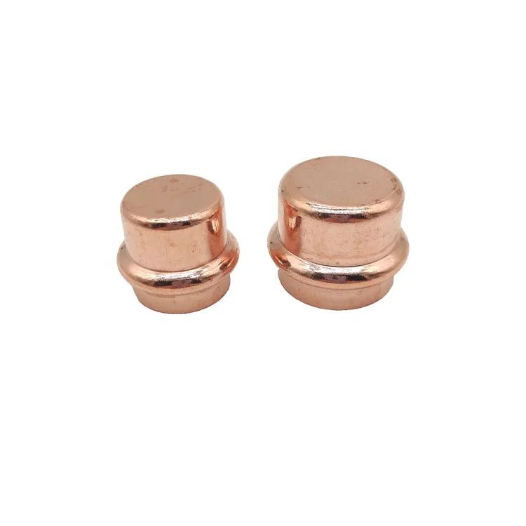 Factory high quality copper pipe fittings cap for plumbing and heating systems