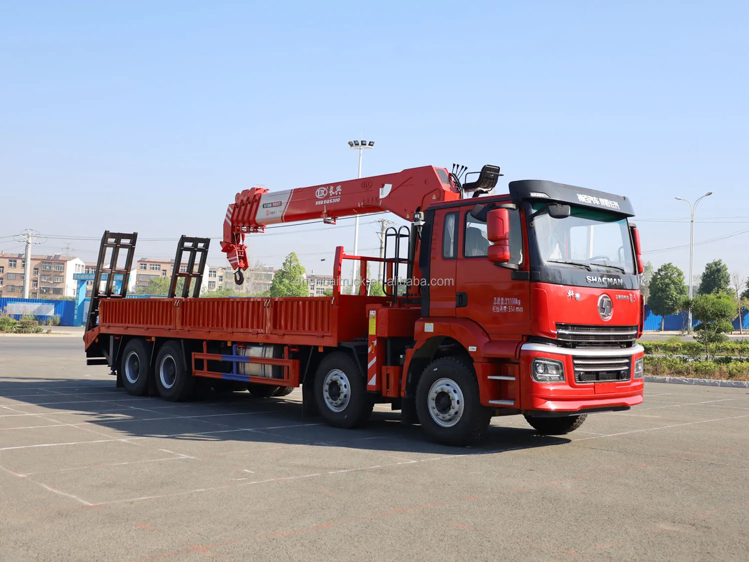 По заводской цене гидравлический телескопический кран Shacman 8x4 Shenbai 14 тонн 16 20 с рампой