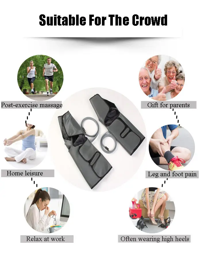 Hot Sale Portable Vibrator Leg Massager Boots Air Compression  Calf Massager With Heat