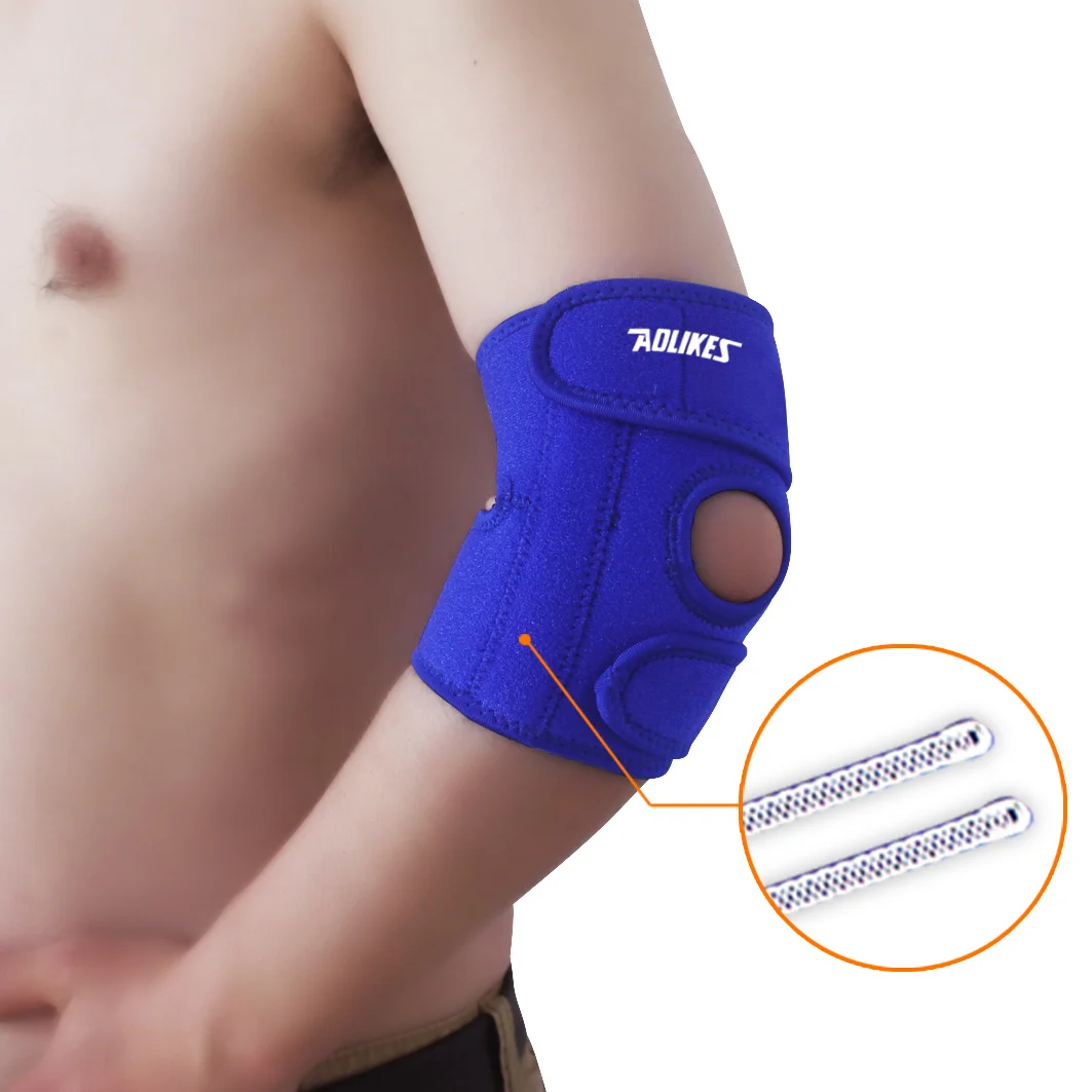 Aolikes C-7946 Avoid Injuries Adjustable Compressive Elbow Support Brace Neoprene Anti-Slip Elbow Sleeve Protector For Cycling