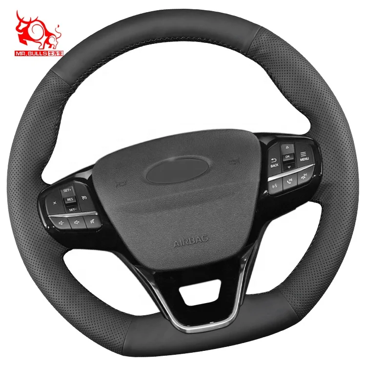Used car accessories swift sewing Steering Wheel Cover designer for Ford Focus Fiesta Puma ST 2020 2022