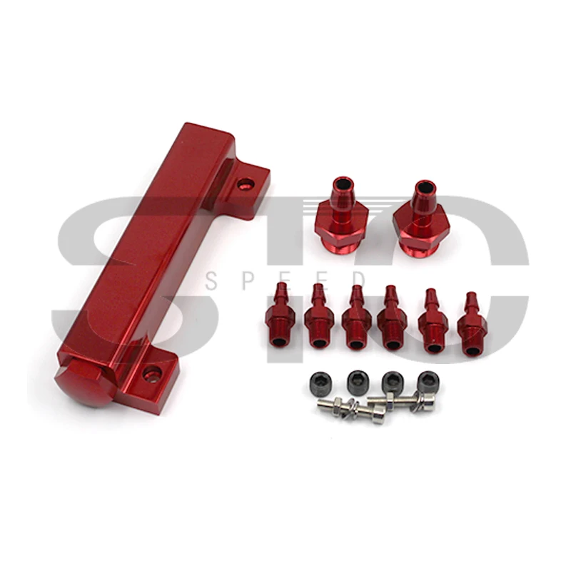 6 Port Vacuum Block Intake Manifold Fuel Gas Wastegate For Turbo Boost NOS