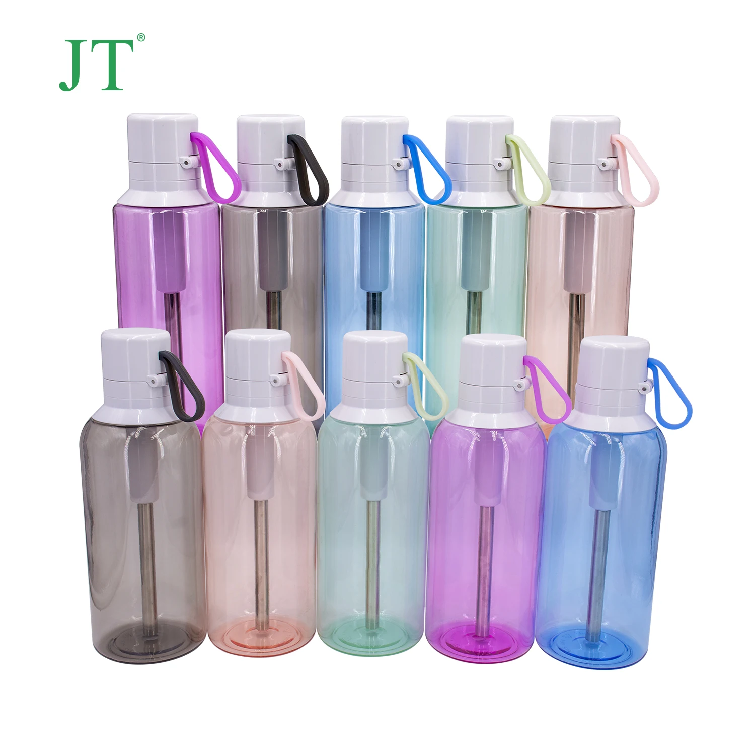
Outdoor sports running portable plastic filter bottle food grade Tritan plastic filter bottle 