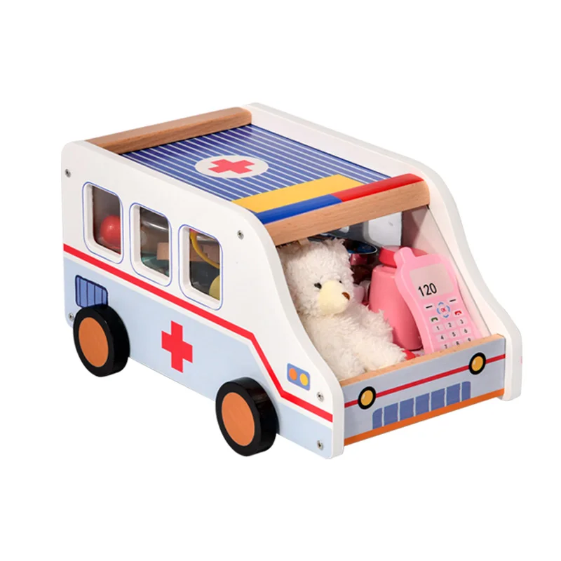 Wooden Material Medical Simulation Medicine Hospital pretend Play Set Doctor Kits Toys For Kids