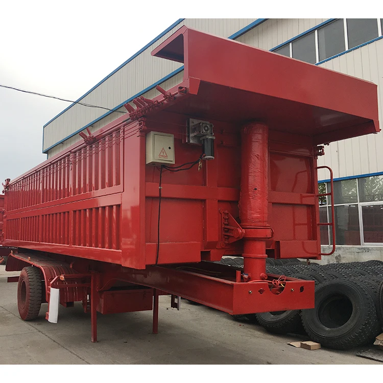 Hot Sale 3-Axle Semi-Trailer 40-60 T Dump Type Truck with Forward Sidewall Back Grain Dump Self-Dumping Side Tipper Dump Trucks