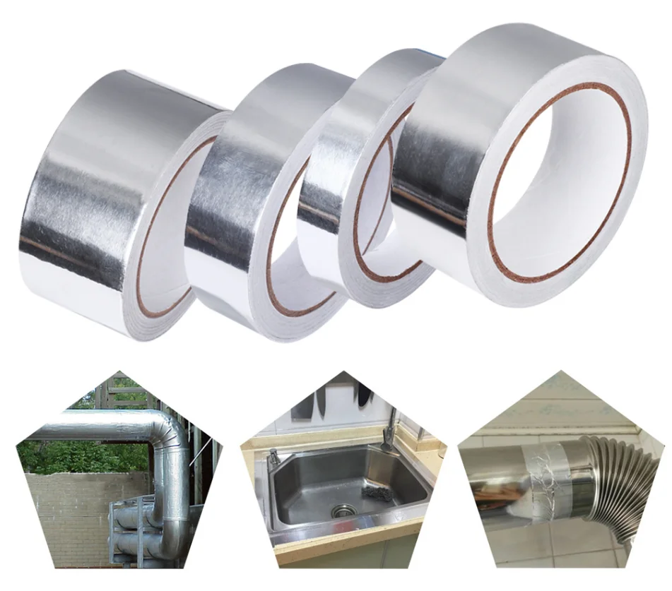 Free Sample Waterproof Self Adhesive Silver Fireproof Aluminum Foil Tape