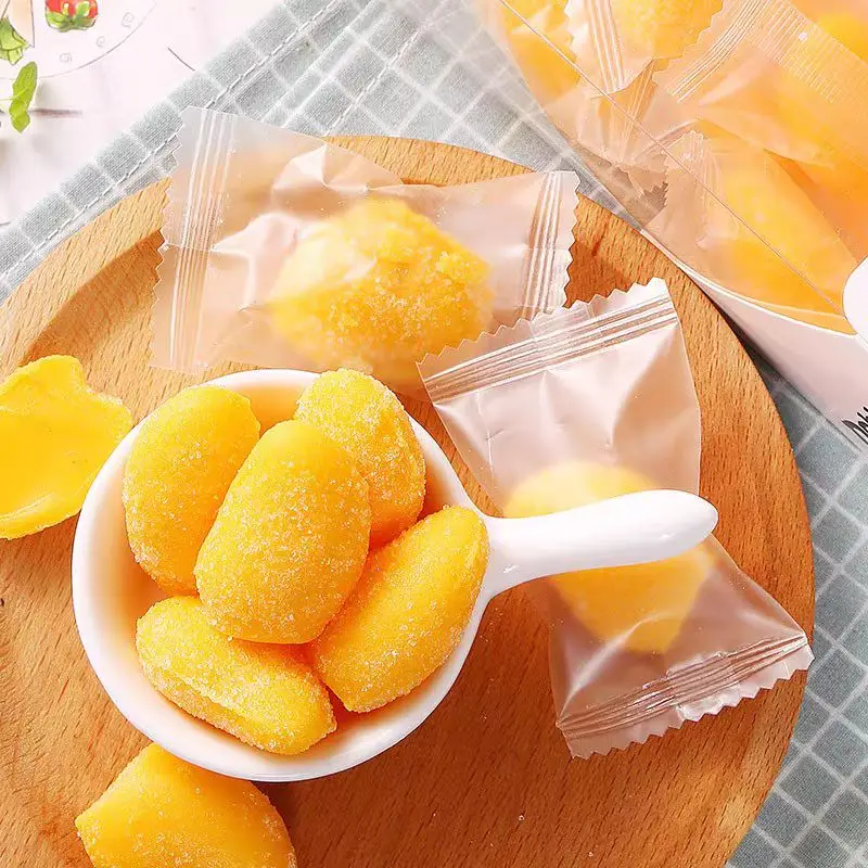 Wholesale custom Mango flavored soft candy juice content over 30% children like daily snacks sweet gummy candy