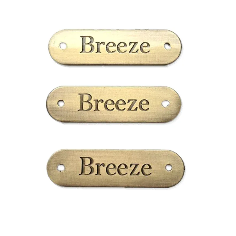 Wholesale 3d Embossed Sign Custom Metal Nameplate  antiquated Logo Engraving brass nameplate