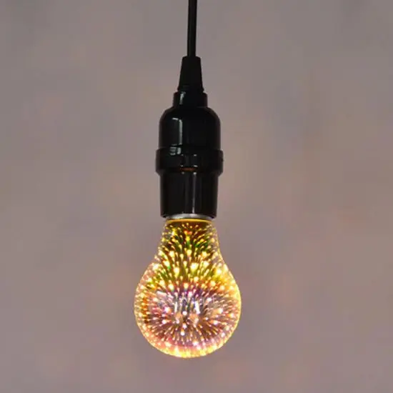 Рождественская декоративная подвесная Светодиодная лампа 3D A19 ST64, свечи E27 E26 0,5 Вт 0,7 Вт 4 Вт