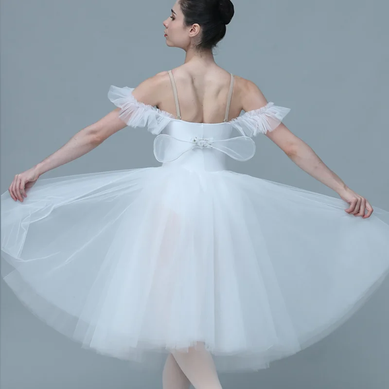 Professional Ballet Dress Adult Kids Dance Skirt Competition Performance Tutu Long Gauze Skirt Ballet Dance Skirt for Girl