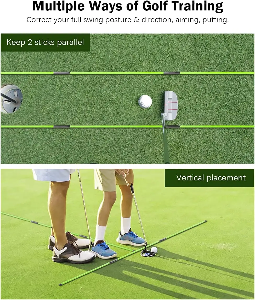 High Quality Wholesale Custom Logo 3-Section Golf Alignment Sticks Golf Training Aids Posture Corrector Tool