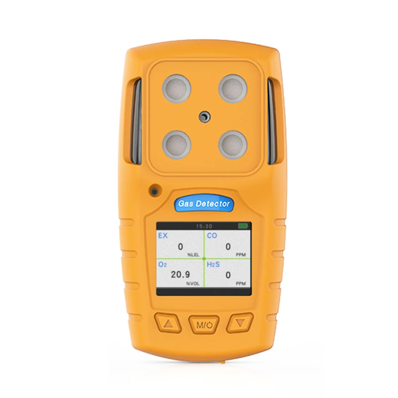 Factory Portable 4 in 1 Gas Detector Monitor,H2s Co O2 EX NH3 SO2 Gas Leak Detector, Available in stock