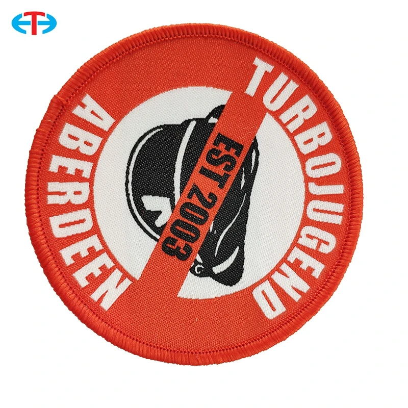 Custom Logo Woven Patches Multicolor Sports Applique Parche Label Badges Tags Iron on Woven Patch